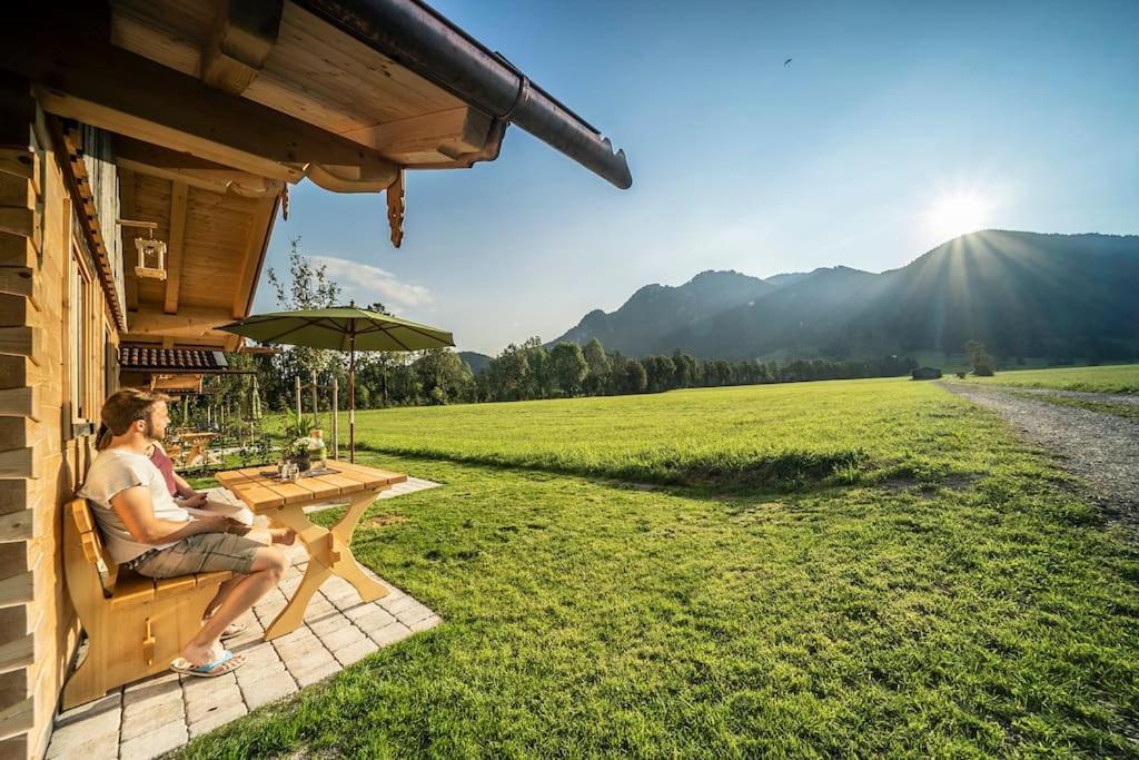 Ferienwohnung Lenggrieser Bergcamping - Almchalet Panoramahuette Exterior foto